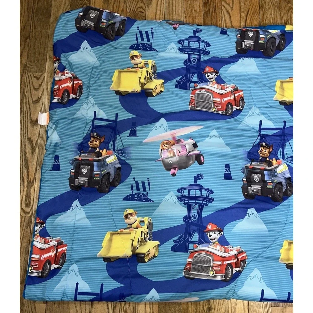 Paw Patrol Full‎ Size Reversible Comforter Blanket Fitted Sheet 3 Pillowcases